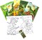 TINYMILLS Jurassic Dinosaur Coloring Book Set, 12 Books, 48 Crayons, Kids Activity Birthday Party Favors